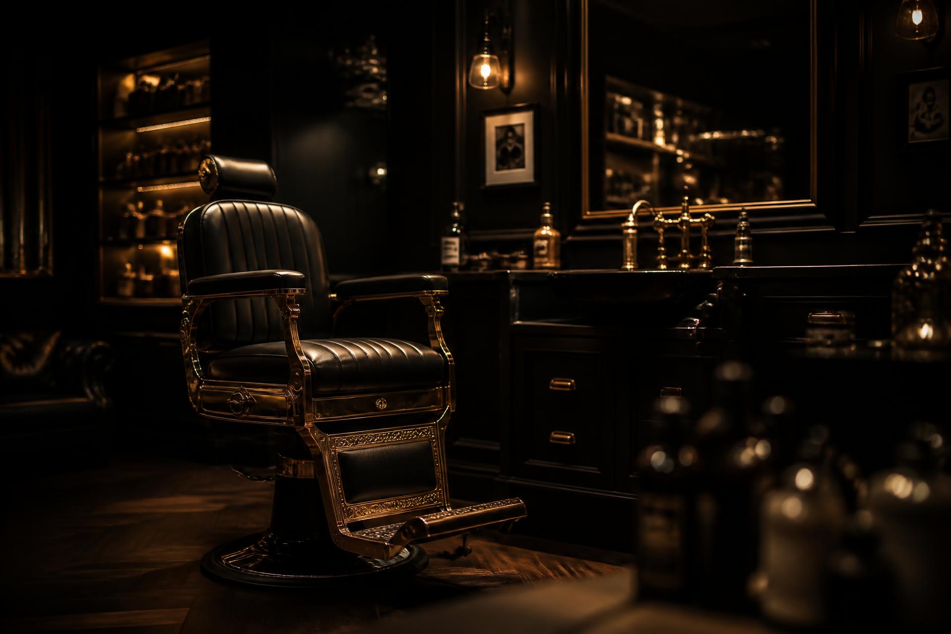 Intérieur luxe du barbershop